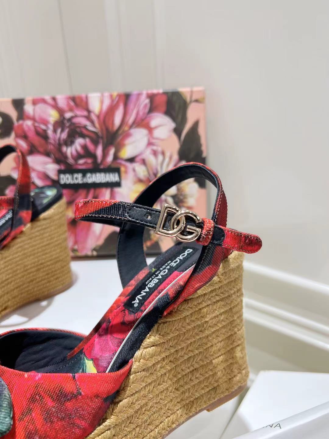 Dolce & Gabbana Hemp Rope Wedge Sandals - Image 8