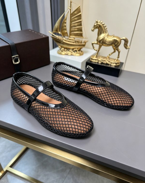 Alaya Flat Ballet Tulle Shoes with Rhinestone Accents
