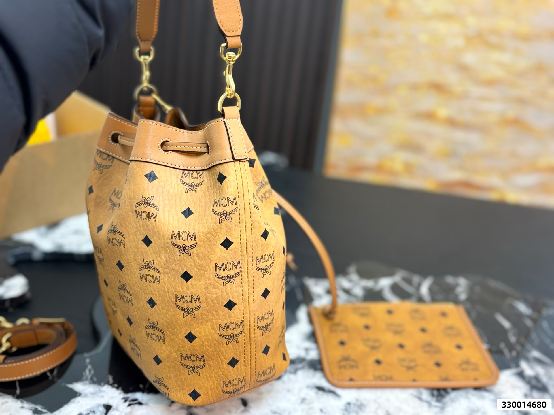 MCM Large Dessau Drawstring Bag - Image 4