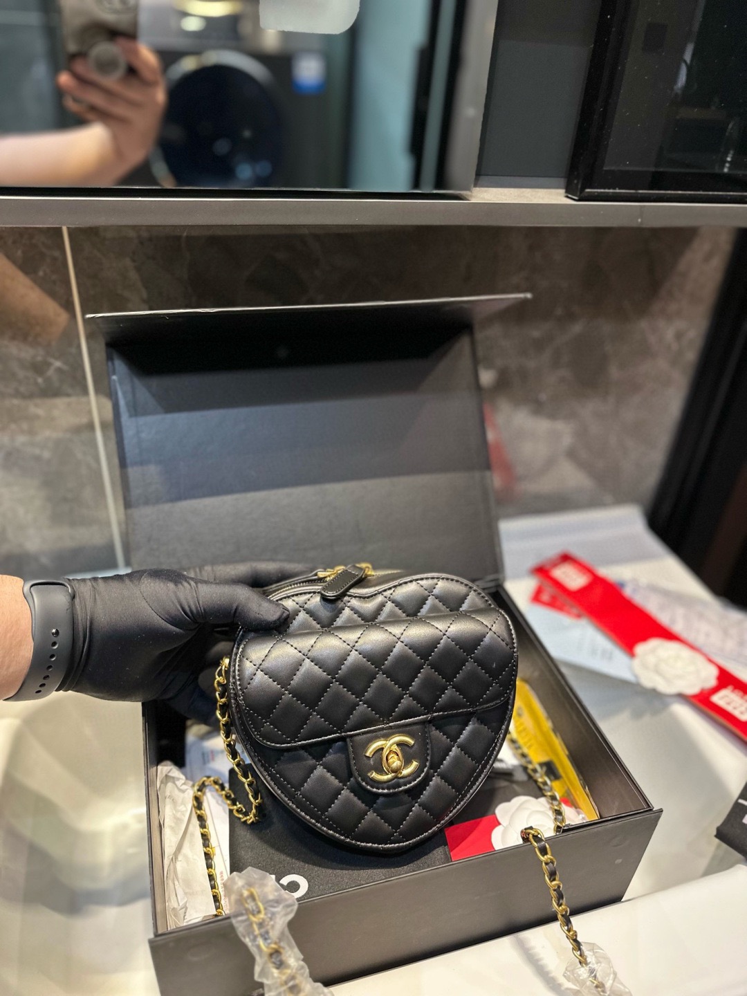 Chanel Mini Heart Crossbody Bag - Image 1
