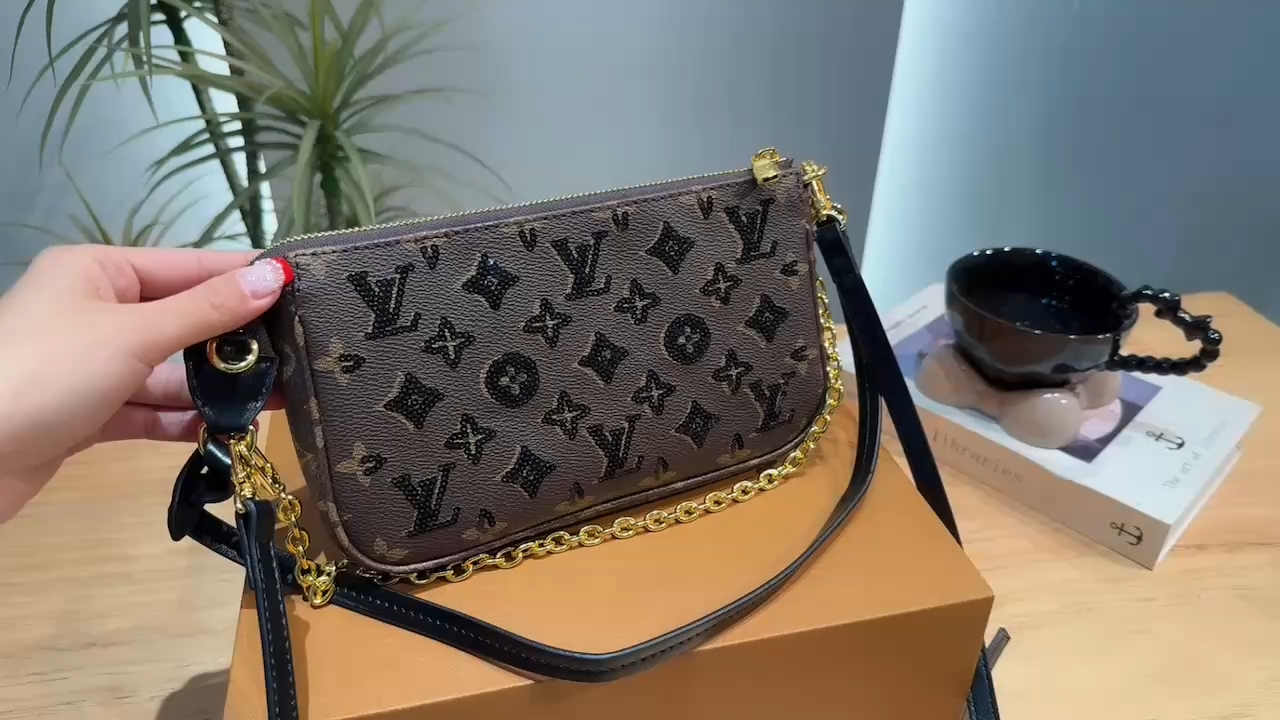 Lv Mahjong Underarm Bag - Image 2