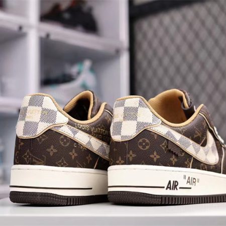 Nike Air Force 1 Low LV Monogram Brown Damier Azur - Image 14