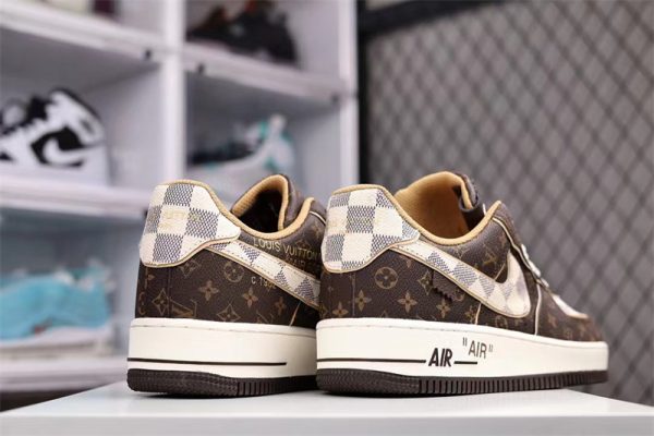 Nike Air Force 1 Low LV Monogram Brown Damier Azur