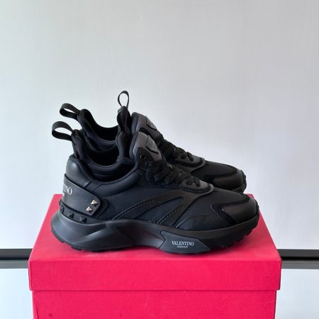 Valentino Garavani Leather Lace-Up Sneakers - Image 2