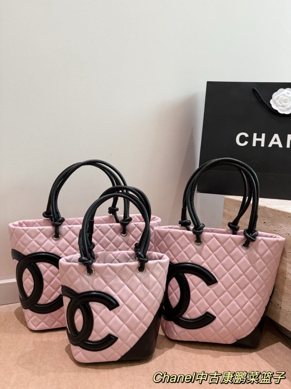 Chanel Cambon Line Matelassé Tote Hand Bag