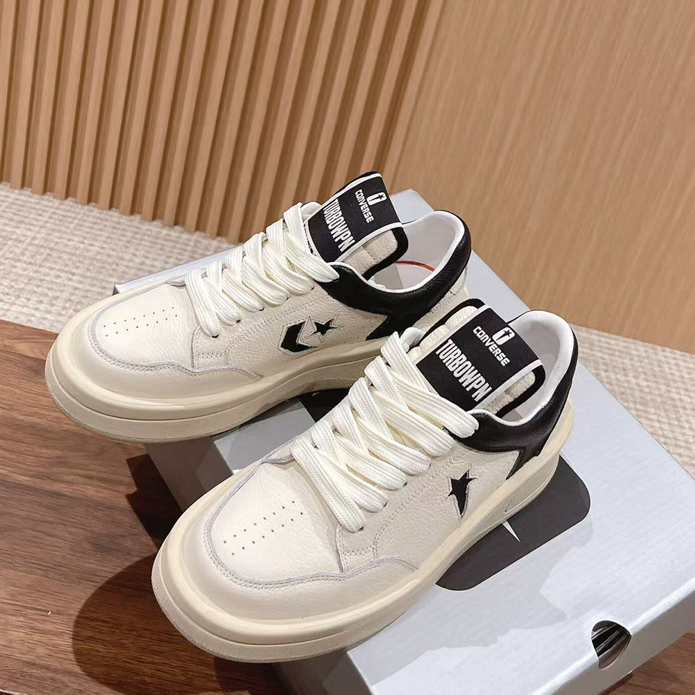 Rick Owens X Drkshdw Turbowpn Leather Sneakers - Image 3