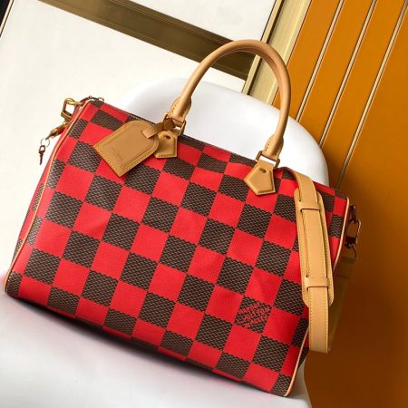 LV Damier Pop Speedy Bandoulière 40 Bag Jaune Mat - Image 2