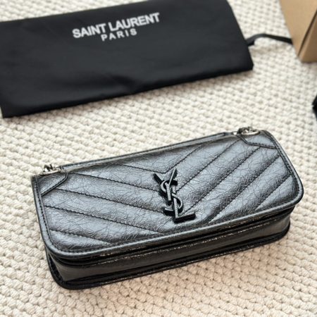 Saint Laurent YSL  Leather Chain Shoulder Bag Crossbody Bag
