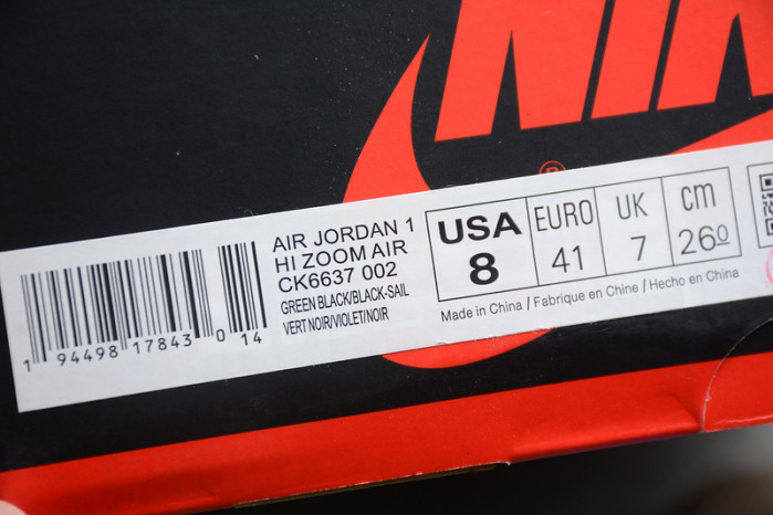AIR JORDAN 1 HIGH ZOOM RAGE GREEN CK6637- 002 - Image 9
