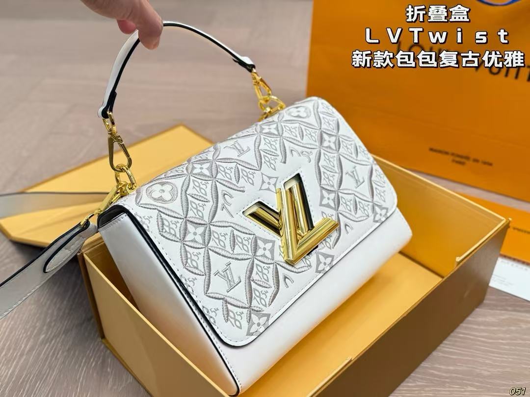 LV Calfskin Since 1854 Embroidered Twist MM - Image 4