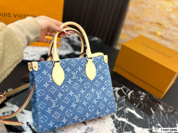 LV Monogram Denim OnTheGo PM Bag
