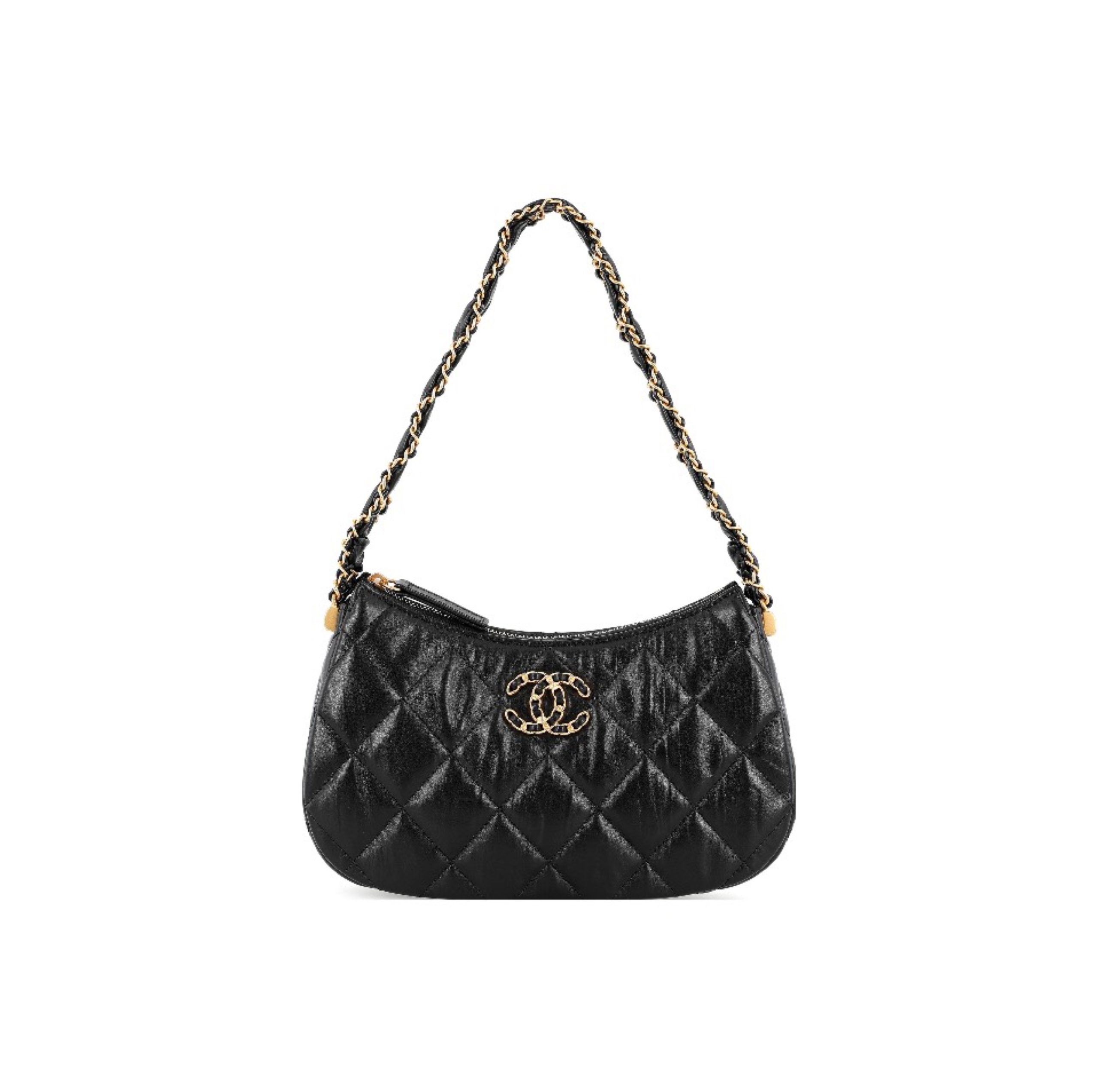Chanel 23K Double C Hobo Chain Shoulder Bag Handbag - Image 1