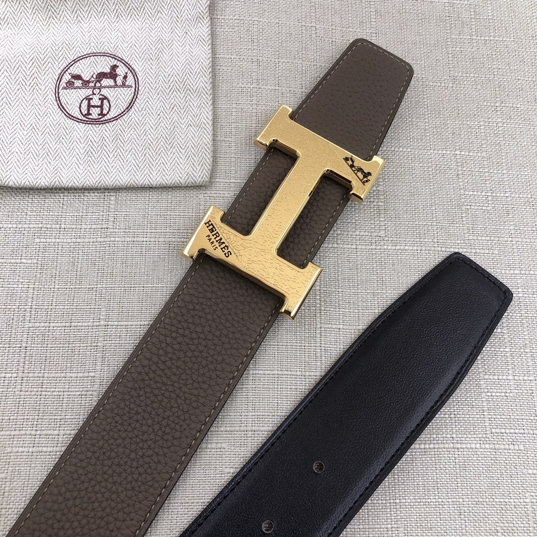 Hermes H Belt Buckle & Reversible Black For Women, Women Belt 380MM - Image 7