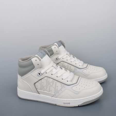 Dior B27 Sneakers High-Top White Gray (AAA High Quality Version)