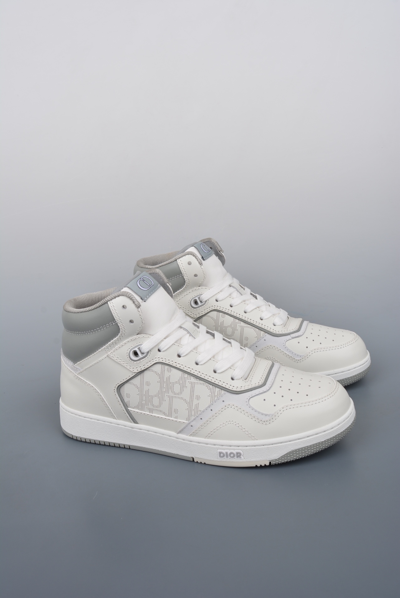 Dior B27 Sneakers High-Top White Gray (AAA High Quality Version) - Image 1