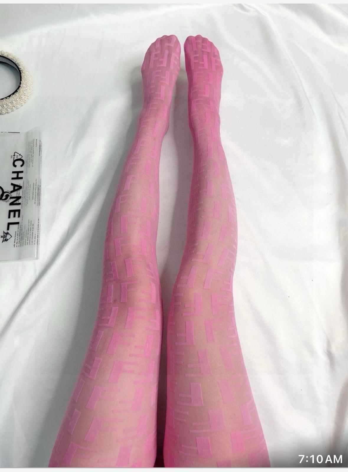 Fendi Pink Stockings - Image 1