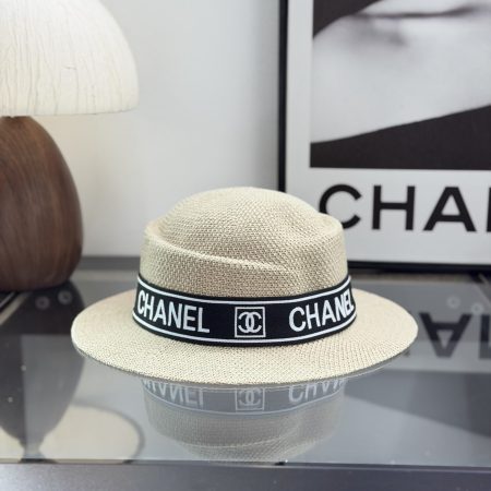 Chanel Flat-Brimmed Straw Hat - Image 3
