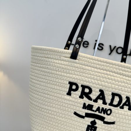 Prada Woven Tote Bag - Image 8