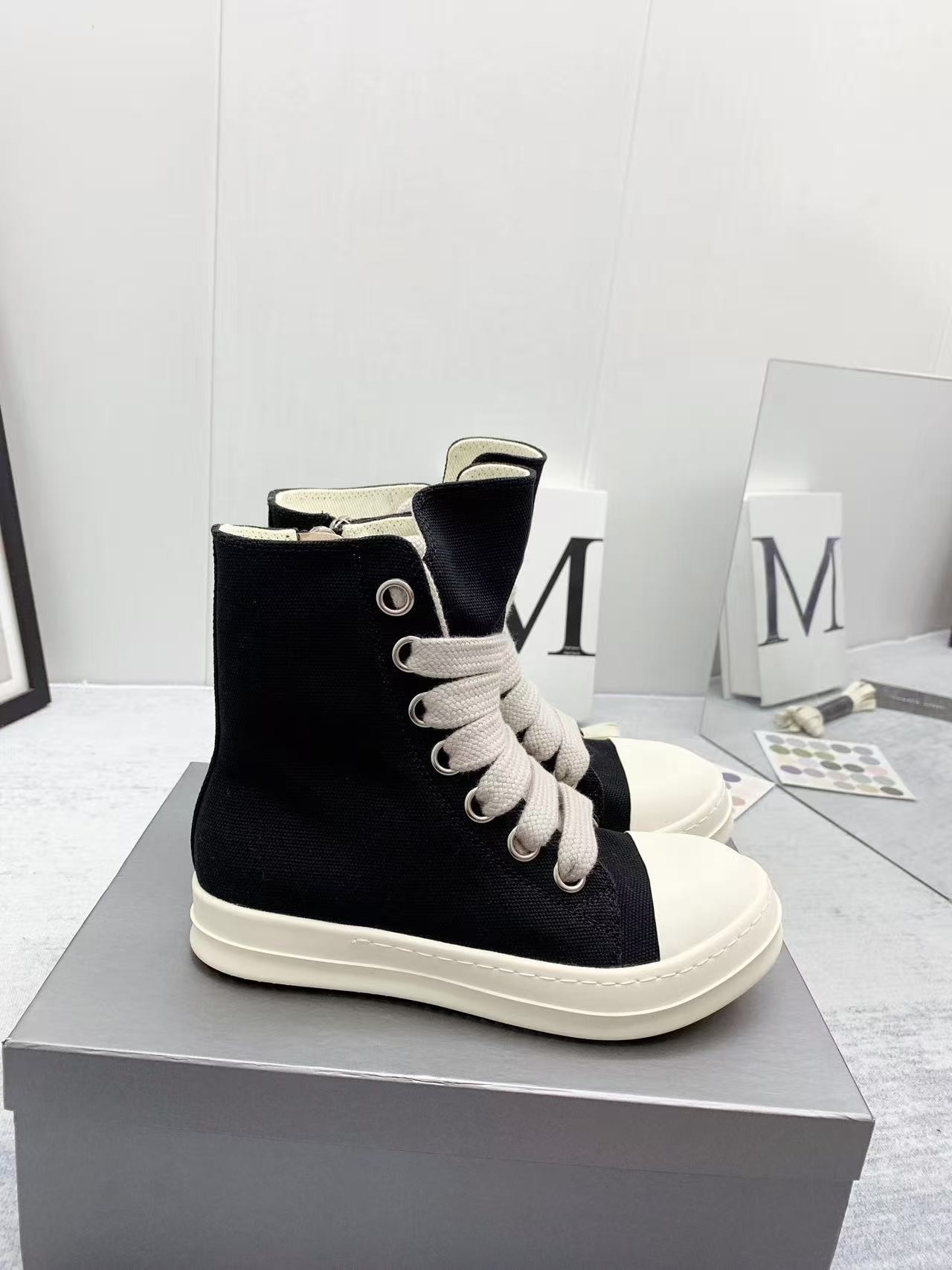 Rick Owens DRKSHDW Ramones High-Top Sneakers - Image 2