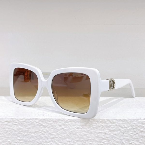 DOLCE & GABBAN DG  Plate frame. Hollow Mirror leg Logo Sunglasses Top quality