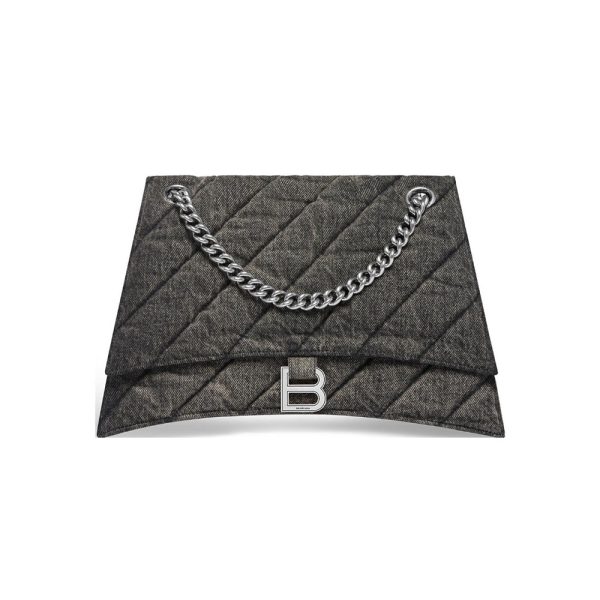Balenciaga Crush Quilted Denim Bag