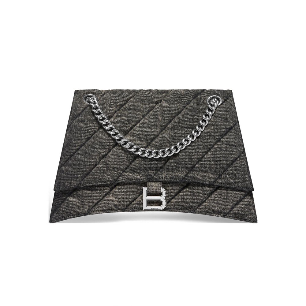 Balenciaga Crush Quilted Denim Bag - Image 1