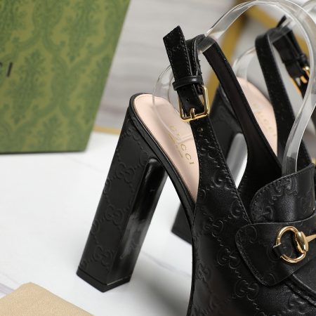 Gucci Horsebit Loafer 135MM Platform Slingback Pumps - Image 17