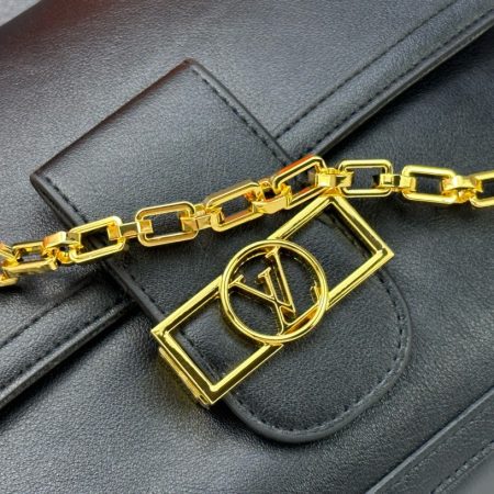 LV Smooth Dauphine MM Black Bag - Image 6