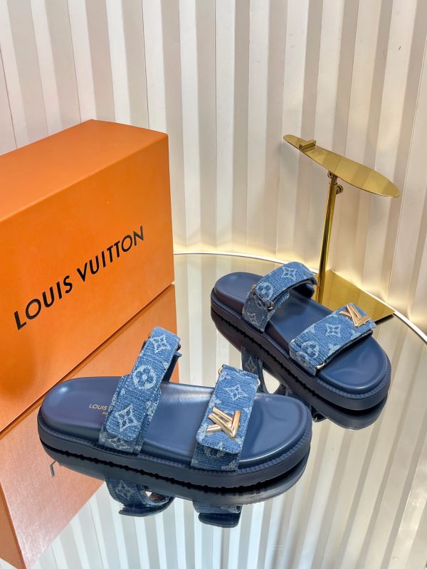 LV Sunset Flat Comfort Sandals in Monogram Canvas