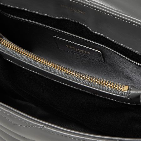 SAINT LAURENT YSL Loulou small quilted leather shoulder bag grey - Image 3