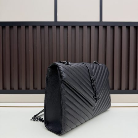 YSL Caviar Black Quilted Handbag - Image 7