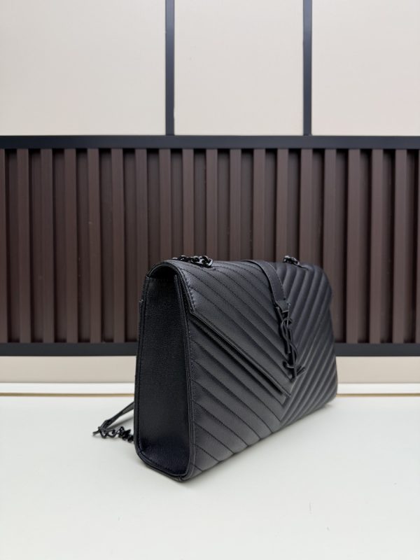 YSL Caviar Black Quilted Handbag