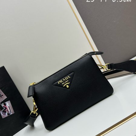 Prada black leather tote Bag