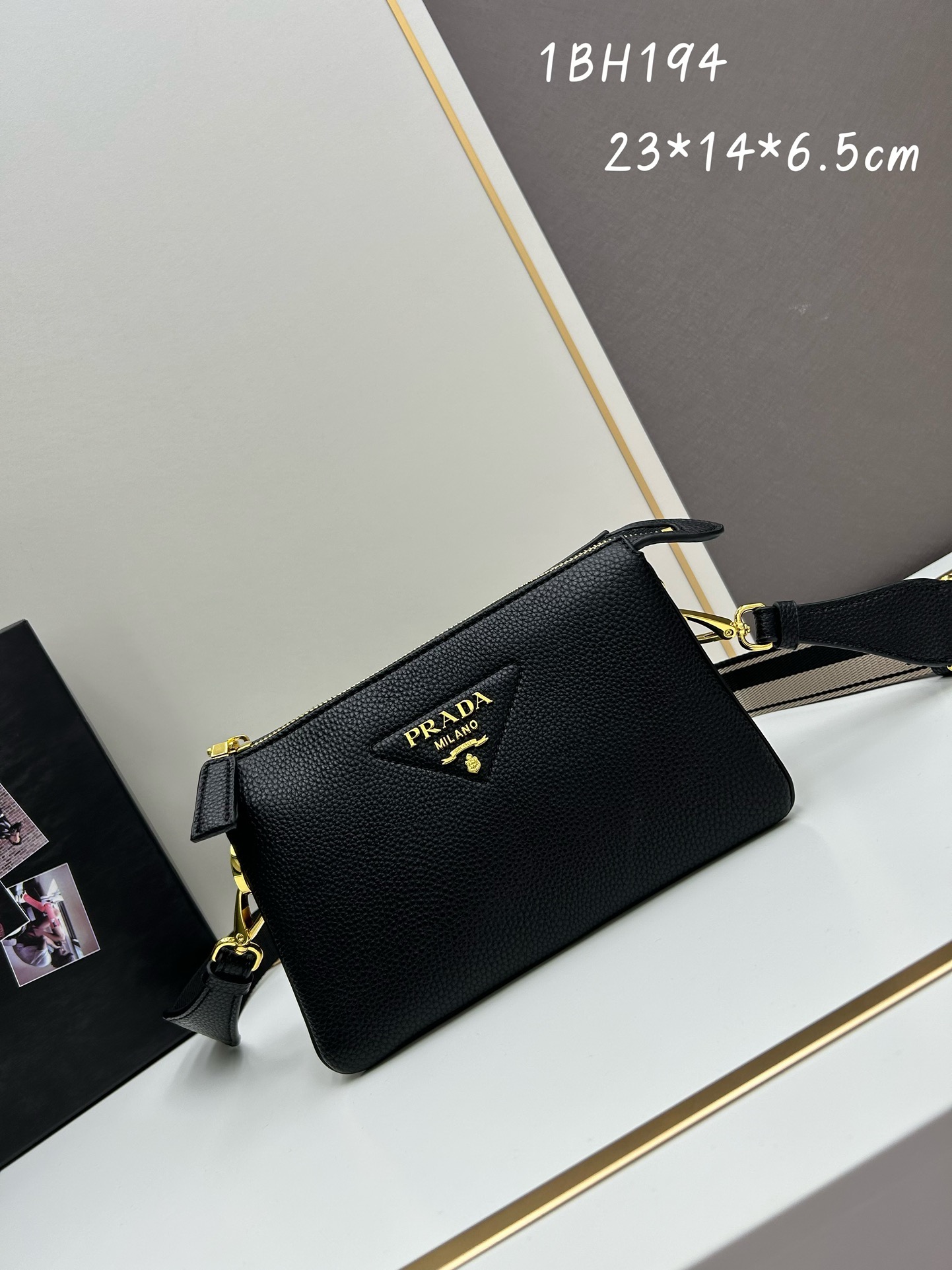 Prada black leather tote Bag - Image 1
