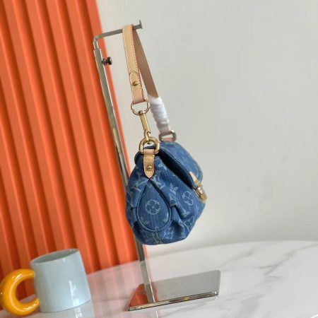 LV Monogram Denim Mini Pleaty Shoulder Bag - Image 3
