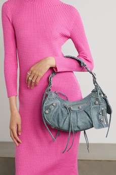 BALENCIAGA Le Cagole small embellished denim shoulder bag - Image 5