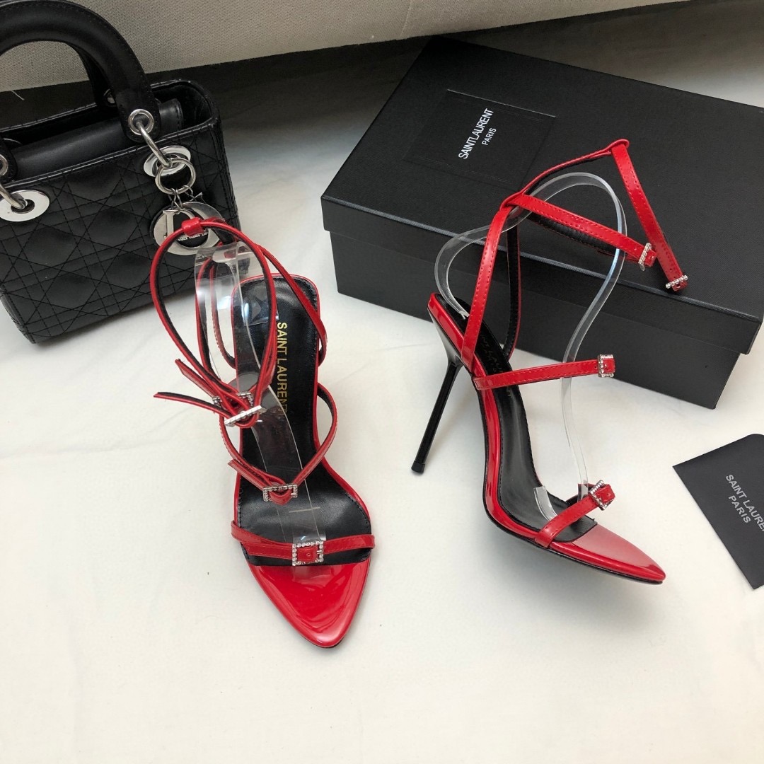 YSL 10.5CM Strap & Buckle Slide Heels - Image 3
