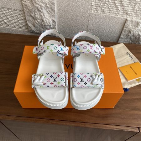 LV Sunset Flat Comfort Sandals in Monogram Canvas - Image 5