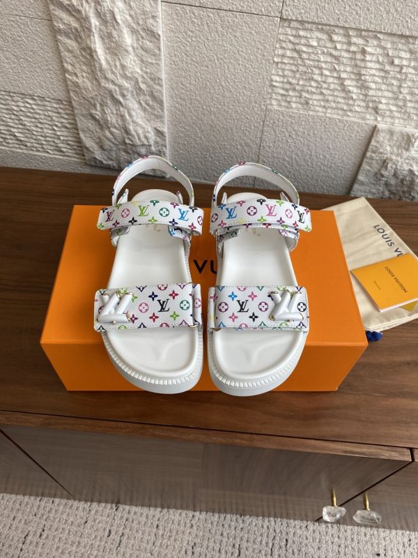 LV Sunset Flat Comfort Sandals in Monogram Canvas