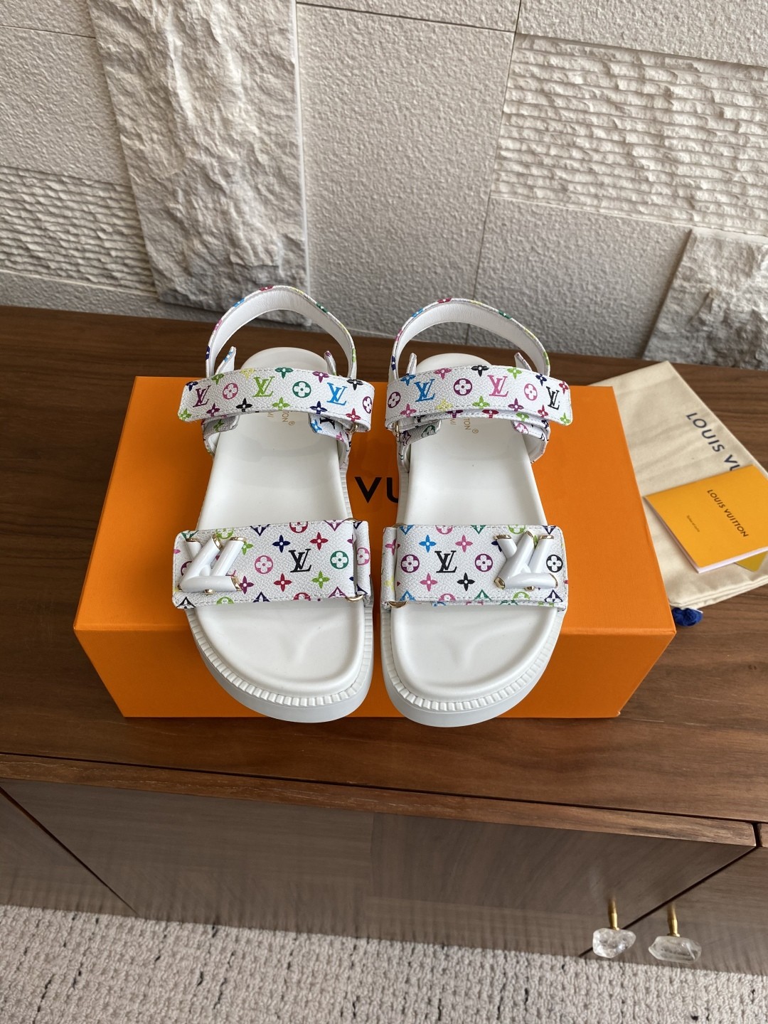 LV Sunset Flat Comfort Sandals in Monogram Canvas - Image 5