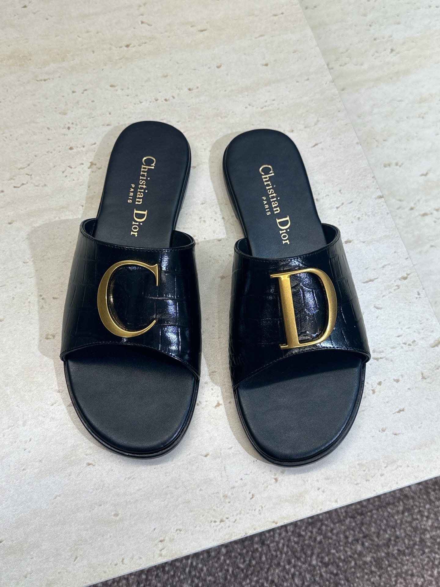 Dior CD Logo Slides Sandals - Image 2