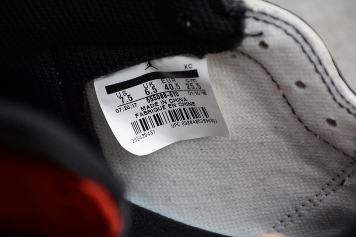 Air Jordan 1 Retro High OG Bred Toe 555088-610 - Image 6