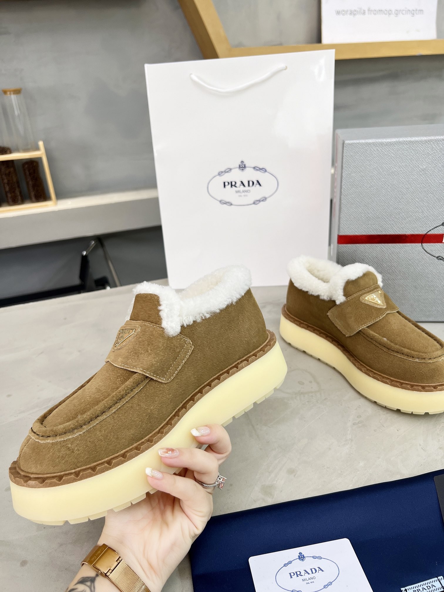 Prada Wool Shoes - Image 4