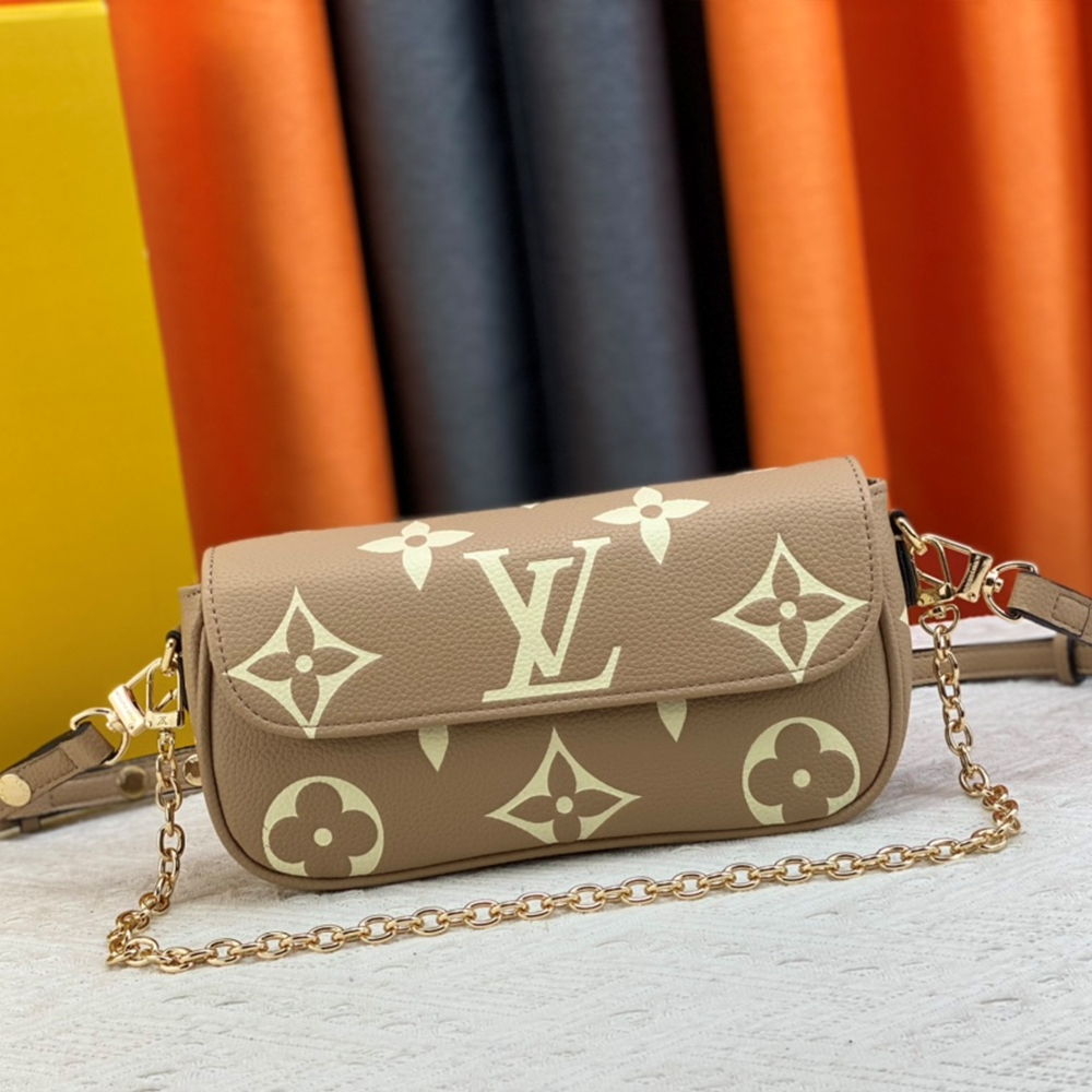 LV Leather Baguette Shoulder Handbag M82210&M81911 - Image 8