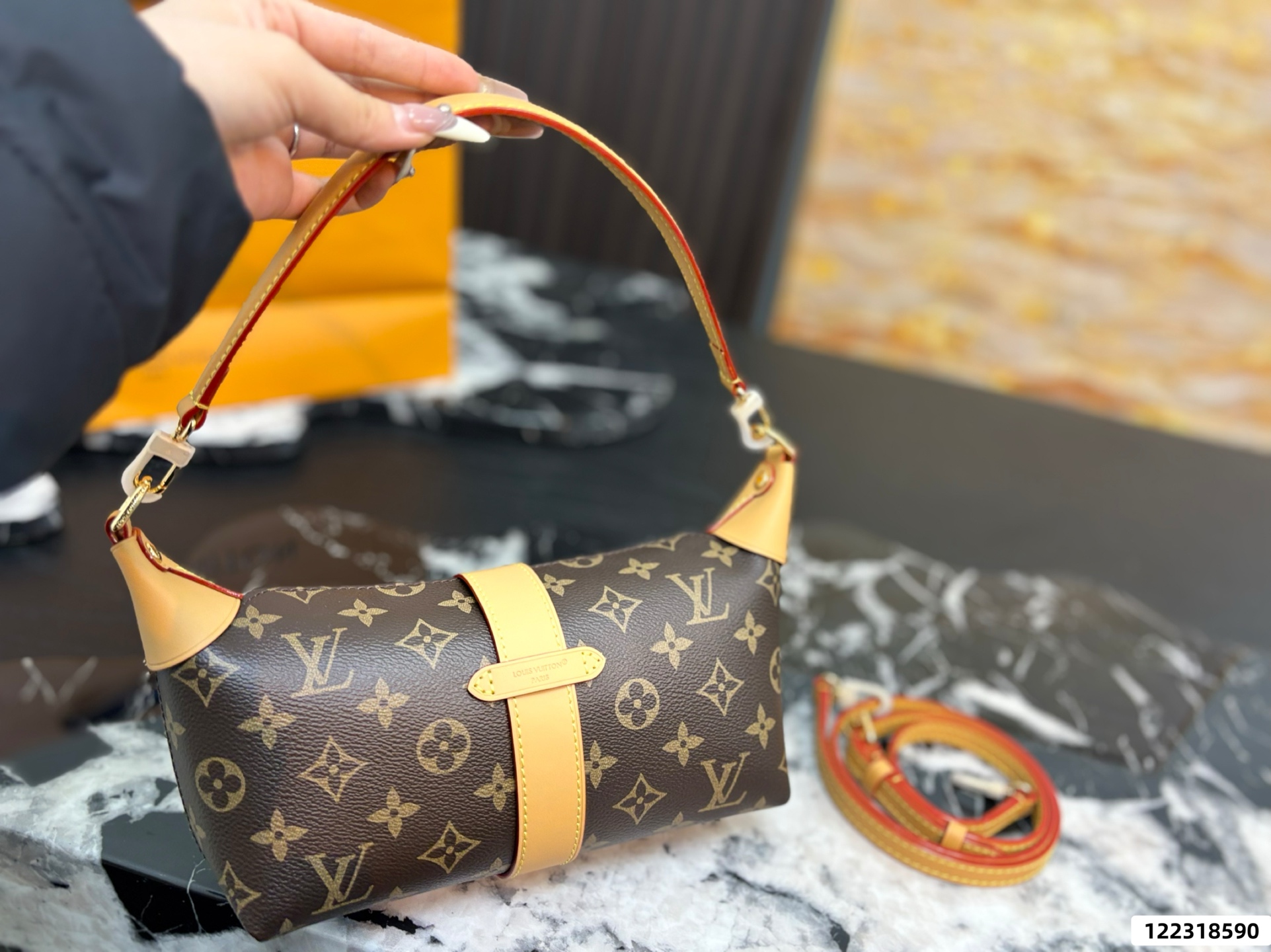 LV Monogram Mia Pochette Bag - Image 4