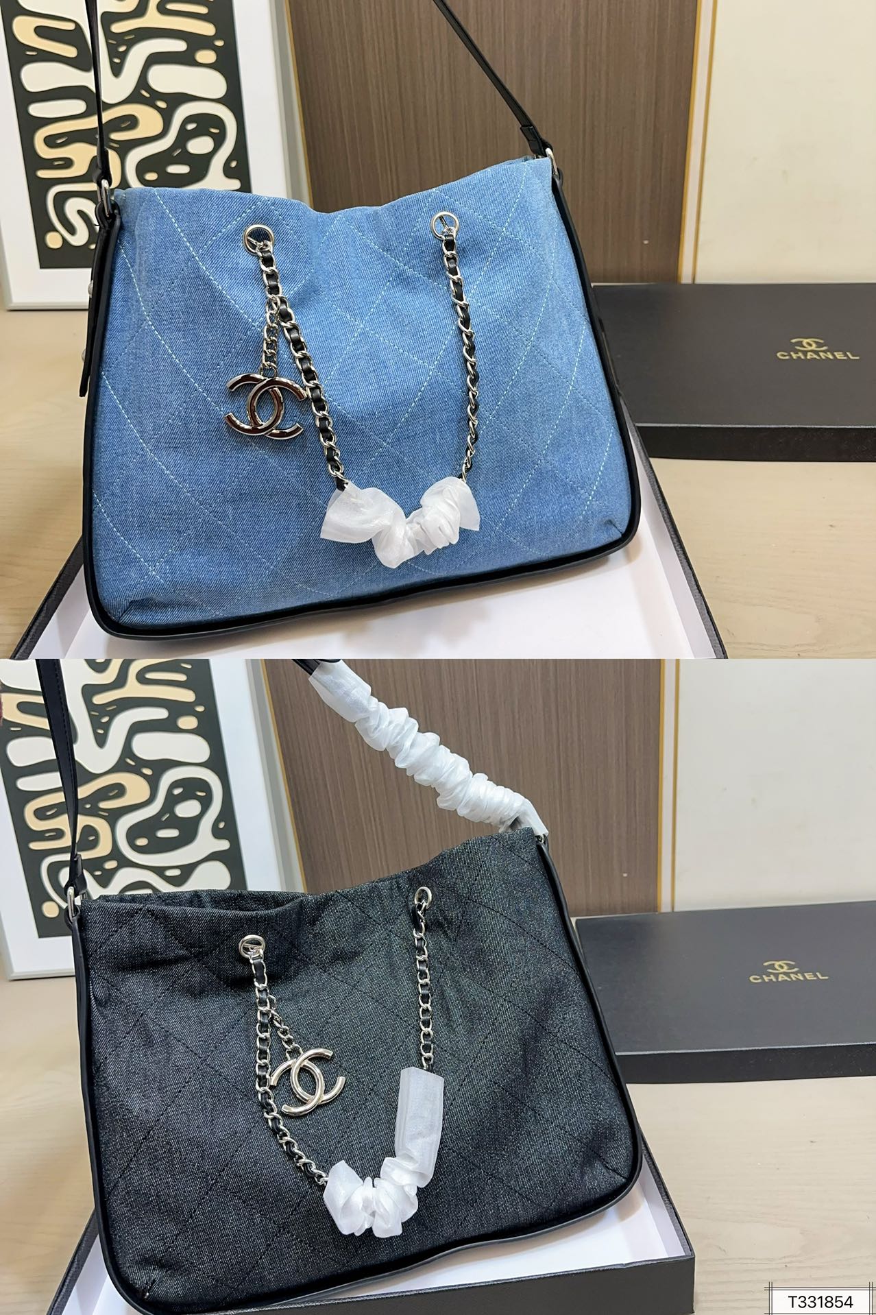 Chanel Denim Tote Bag - Image 1