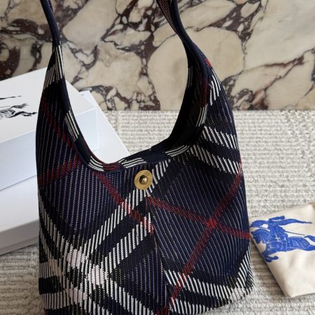 Burberry Check Knitted Shoulder Bag - Image 2