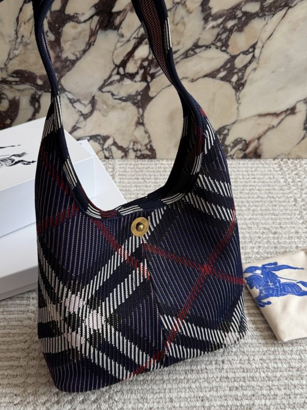 Burberry Check Knitted Shoulder Bag