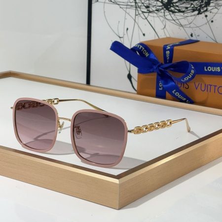 LV Mirror Leg Hollowed Out Logo  sunglasses Top quality - Image 2
