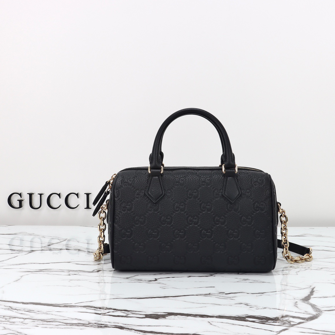 Gucci GG Emblem Medium Boston Black - Image 2
